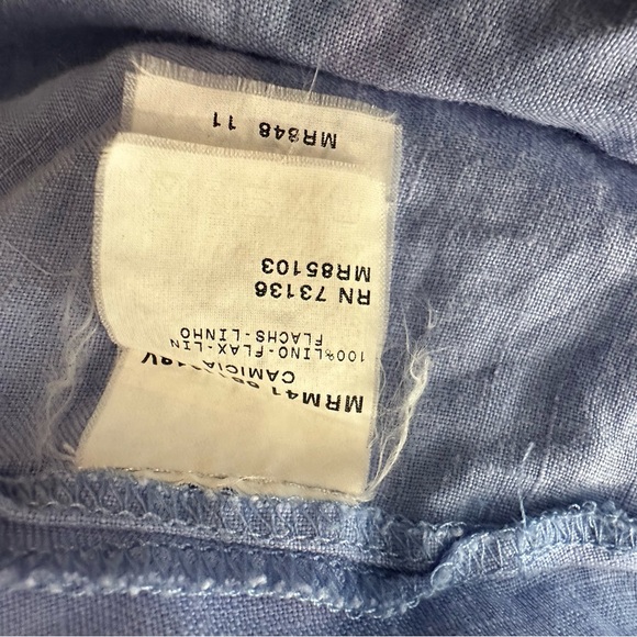 Marina Rinaldi Linen Shirt in Blue- 10 - Picture 5 of 5
